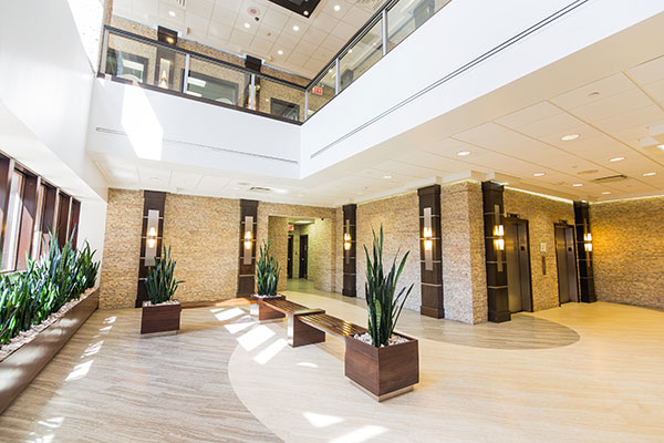 main lobby of corporate headquarters
