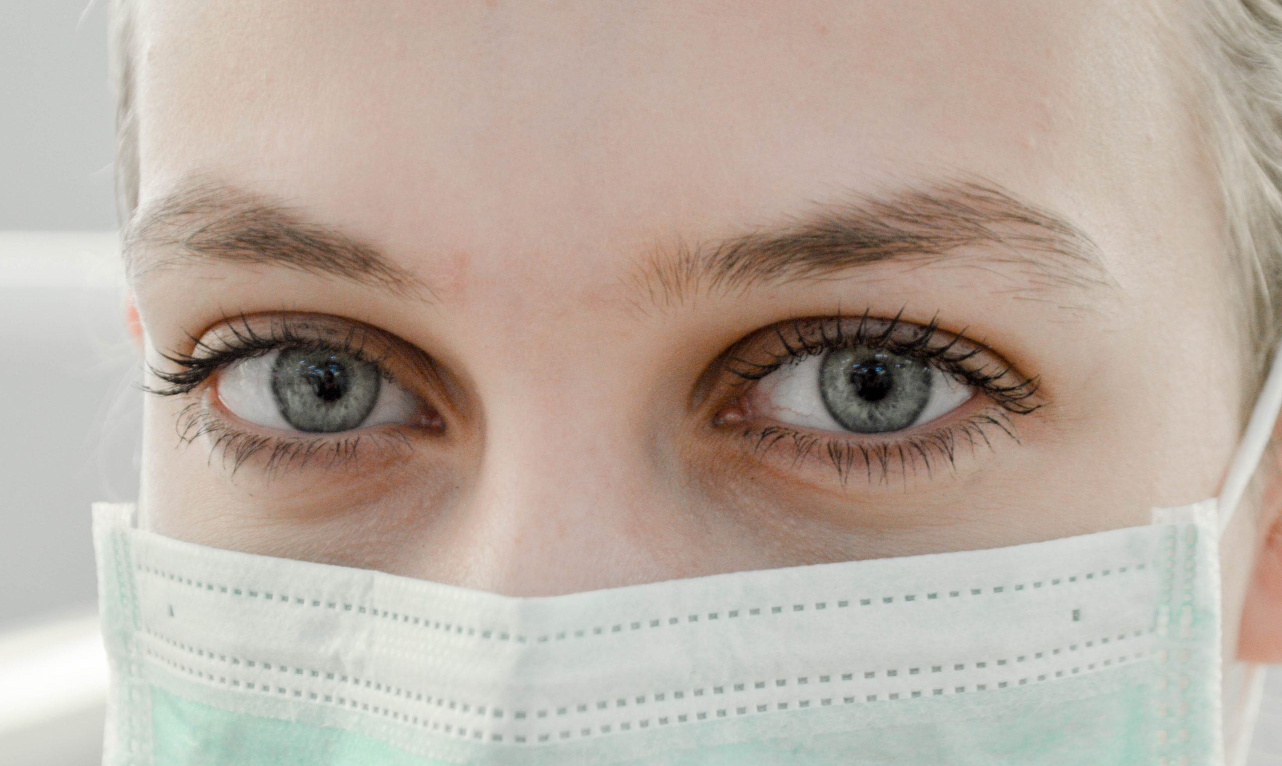 Close up of nurse wearing a mask